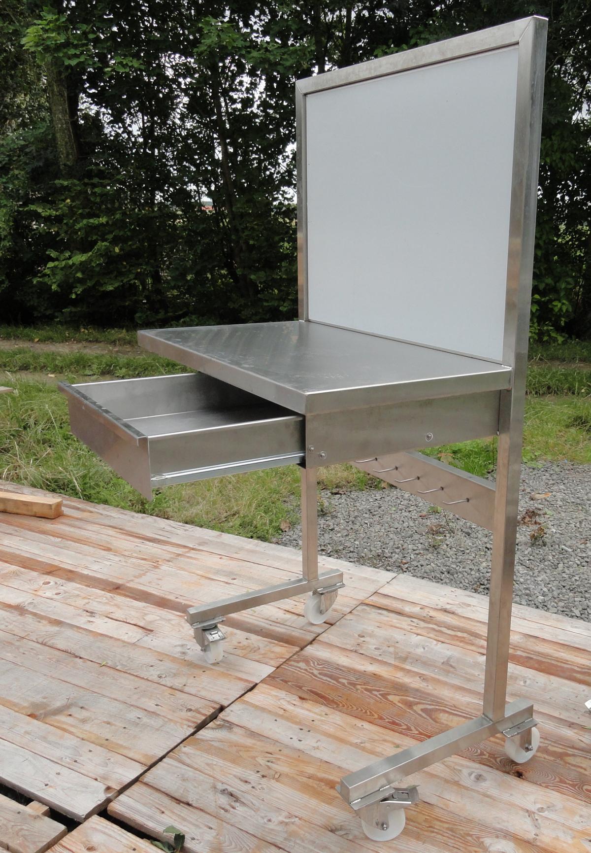 Industrie - Mobiele werktafel - Inox