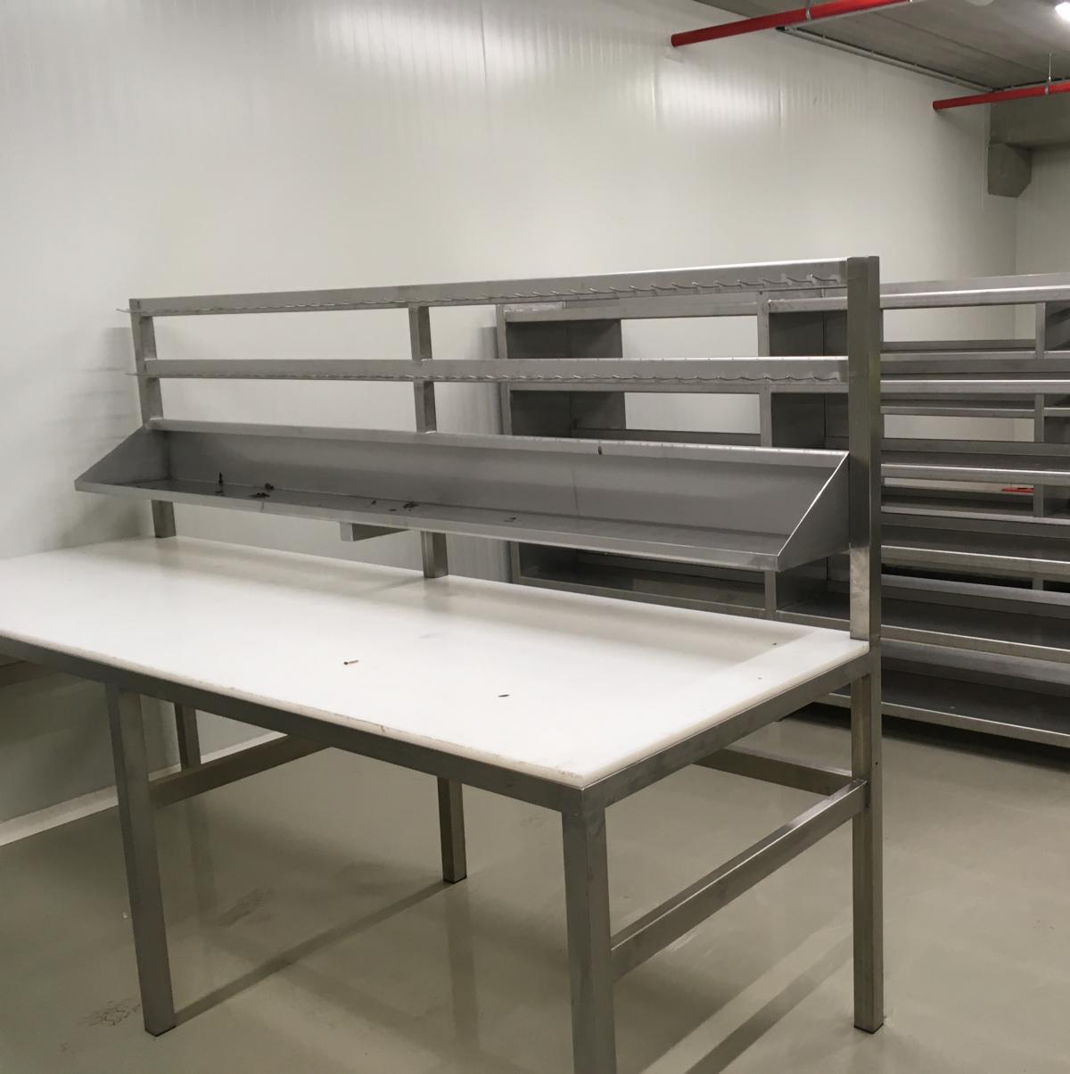 Industrie - Werktafel - Haken - Lekbak - Inox - Erthalon
