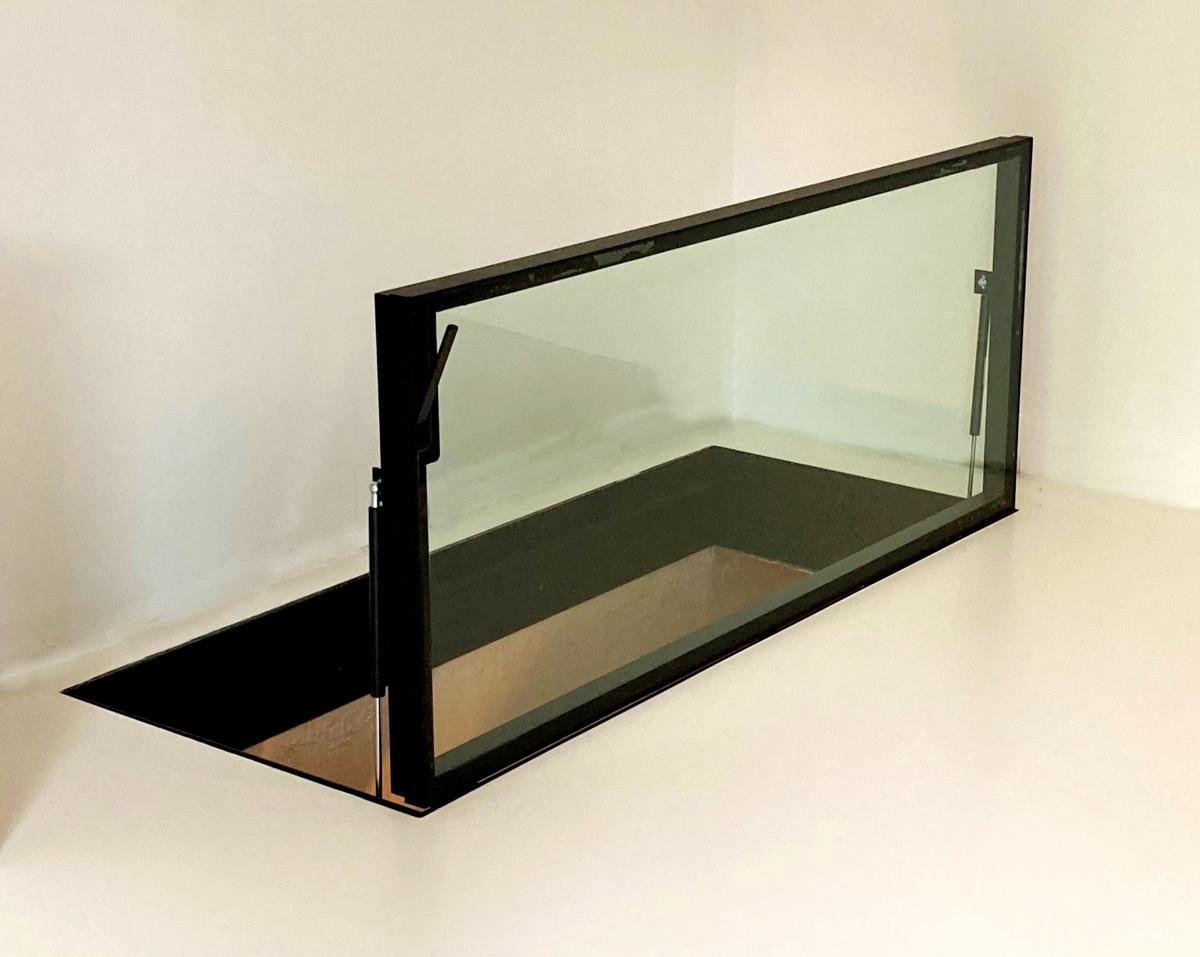 0033762 Kelderluik - Glas - Inox gelakt - Manueel - Binnen