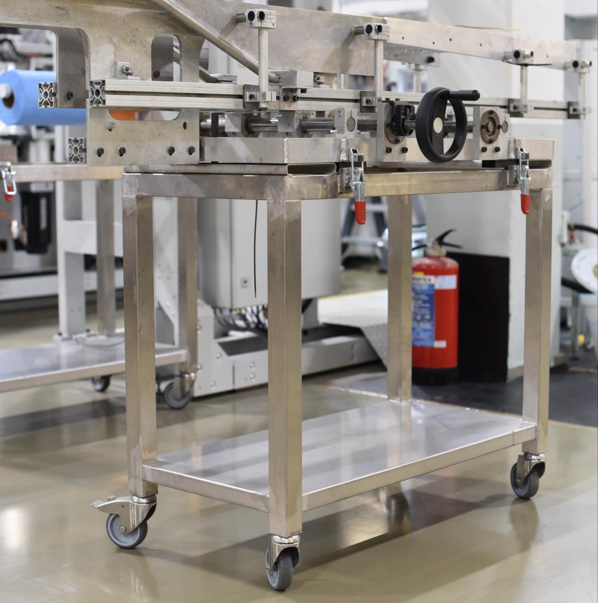 Industrie - Chassis - Onderstel machine - Wielen - Inox