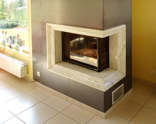 Haardbekleding - Wandbekleding kachel - Blauwstaal