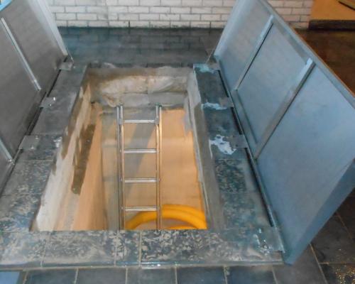 0019856 Kelderluik - Effen plaat - Inox - Manueel - Buiten