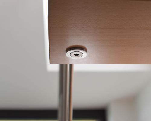Leuning Juliana -Horizontaal - Inox - Rond + Balustrade Helena - Combi met glas - Inox - Glasklem
