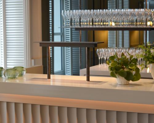 Toebehoren - Glazenrek + Verlichting bar - Staal kleurloos gelakt