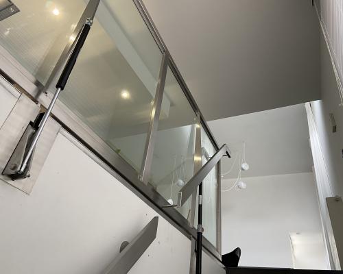 0031897 Vloerluik - Glas - Inox - Manueel - Binnen - Handloop