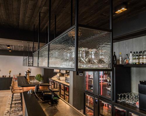 Toebehoren horeca - Glazenrek - Inox gelakt - Kathedraalglas
