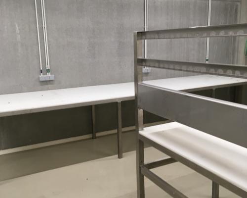 Industrie - Werktafel - Haken - Lekbak - Inox - Erthalon