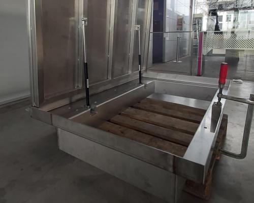 0033557 Kelderluik - Tegel - Inox - Manueel - Buiten