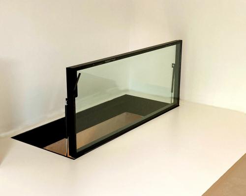 0033762 Kelderluik - Glas - Inox gelakt - Manueel - Binnen