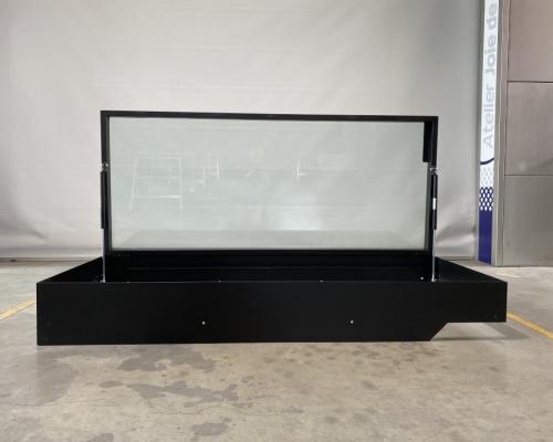 0033762 Kelderluik - Glas - Inox gelakt - Manueel - Binnen