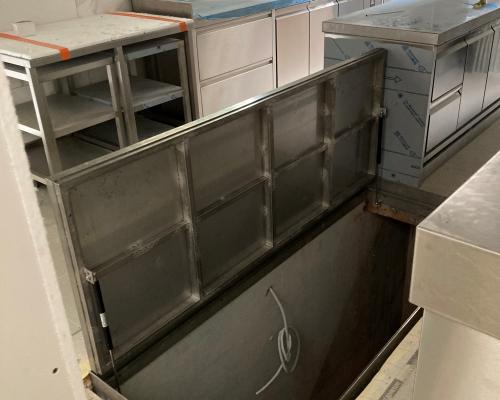 0034587 Kelderluik - Tegel - Inox - Manueel - Binnen