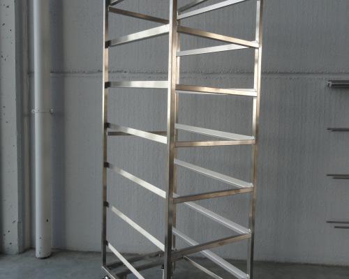 Industrie - Mobiel rek - Inox