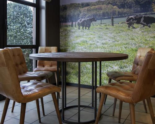 Tafels en onderstellen - Onderstel eettafel - Blauwstaal - Rond