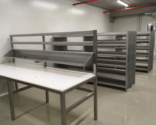 Industrie - Werktafel - Haken - Lekbak - Inox - Erthalon
