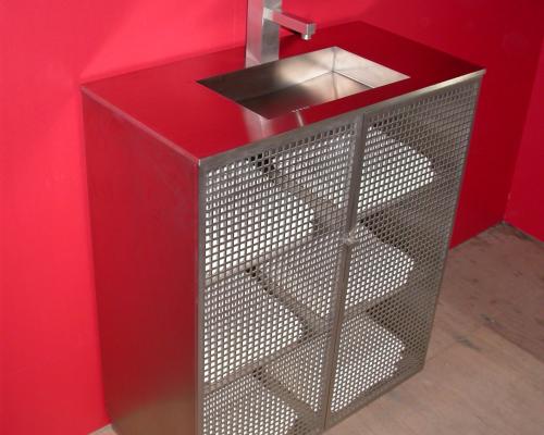 Opbergen - Badkamerkast - Lavabo - Inox